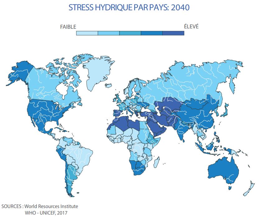 Carte mondiale du stress hydrique